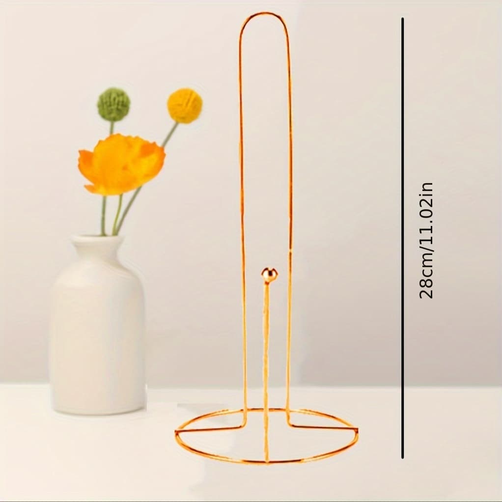 TEMU Household Kitchen Supplies Vertical Paper Towel Holder, Kitchen Iron Paper Towel Holder, Roll Paper Holder Paper Towel Holder
