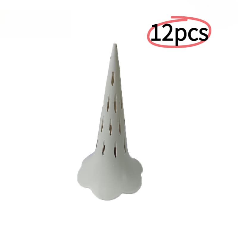 TEMU 12pcs Cone-shaped Plant Drainage Tubes, Plastic Flower Pot Watering& Fertilizing Ventilation Tubes, Breathable Soil Aeration Stakes For Indoor& Outdoor Garden Plants