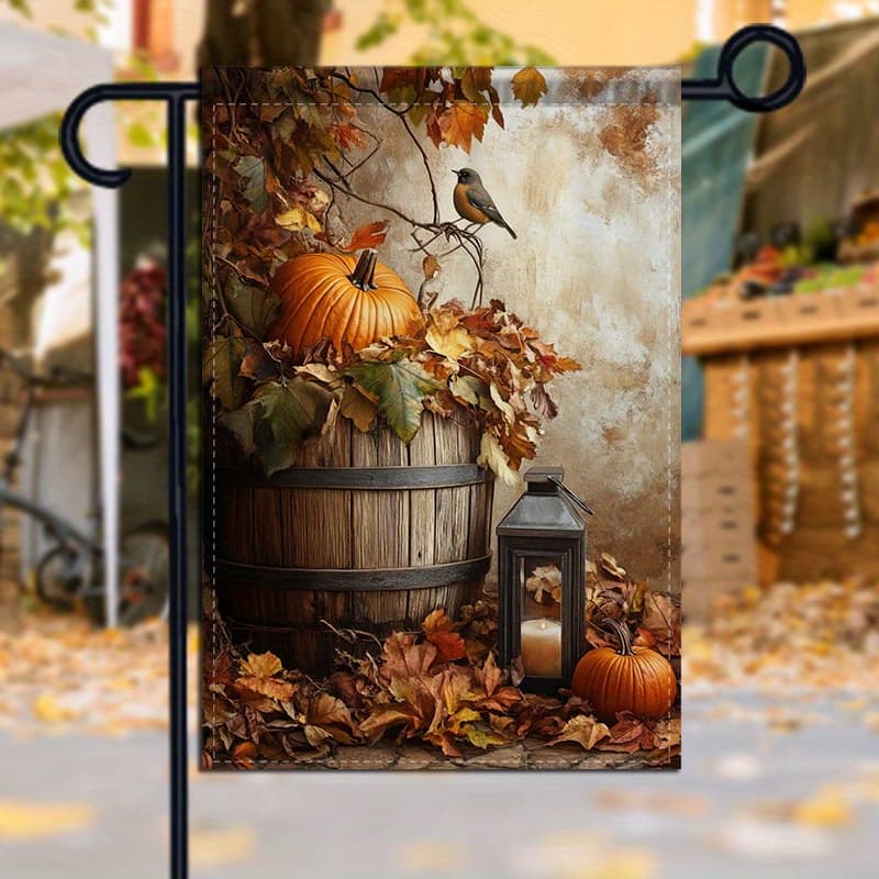 TEMU 1pc Double-sided Garden Decor Garden Flag Maple Flag For Garde