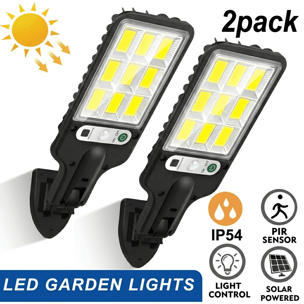 TEMU 2/4 Pack Led Solar Street Light Outdoor Lamp Ip54 Security Powered For Dusk Dawn Court And Solar Flood Lights Commercial