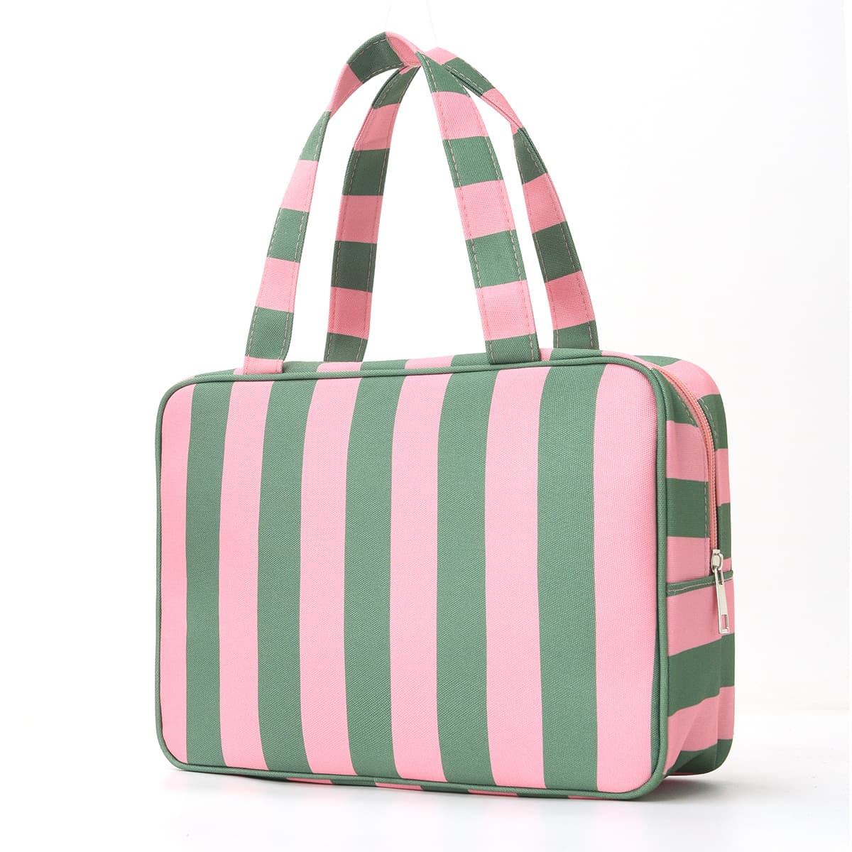 TEMU 1pc Large Capacity Cosmetic Bag Suitable For & - Polyester Storage, Spacious For , Daily Use, Gift