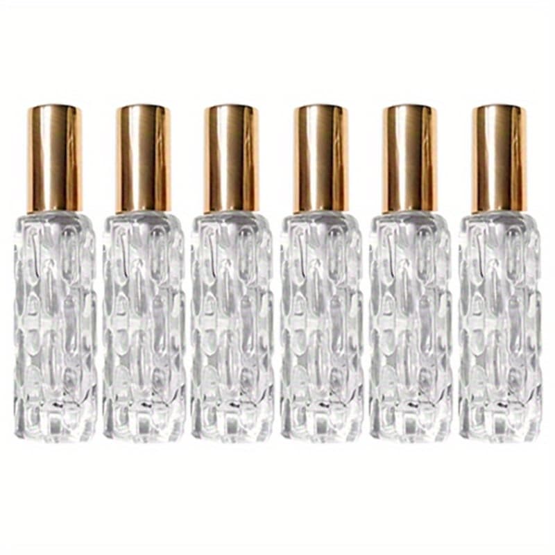 TEMU Set Of 6 0.34-ounce For Perfume Spray Bottles Featuring Golden Fine Mist Nozzles - Reusable, Leak-resistant Travel Containers Ideal For Perfume And Cosmetic Samples, Convenient For Carrying
