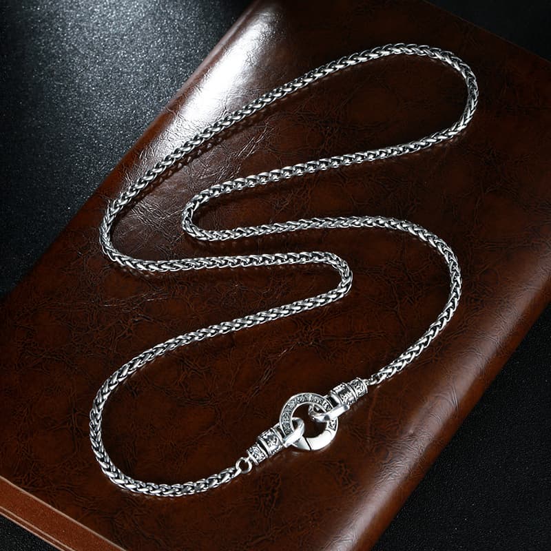 TEMU S925 Silver Necklace, Suitable For Men And Women. Designed In A Vintage Style And Is Suitable For Daily Wear. It Can Be As A Gift.