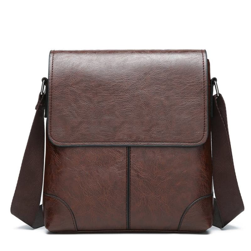 TEMU Pu Textured Business Men's Shoulder Bag, Crossbody Men's Backpack, Scratch Resistant, Wear-resistant And High Quality, Briefcase Suitable For Office, , Local Fast Delivery