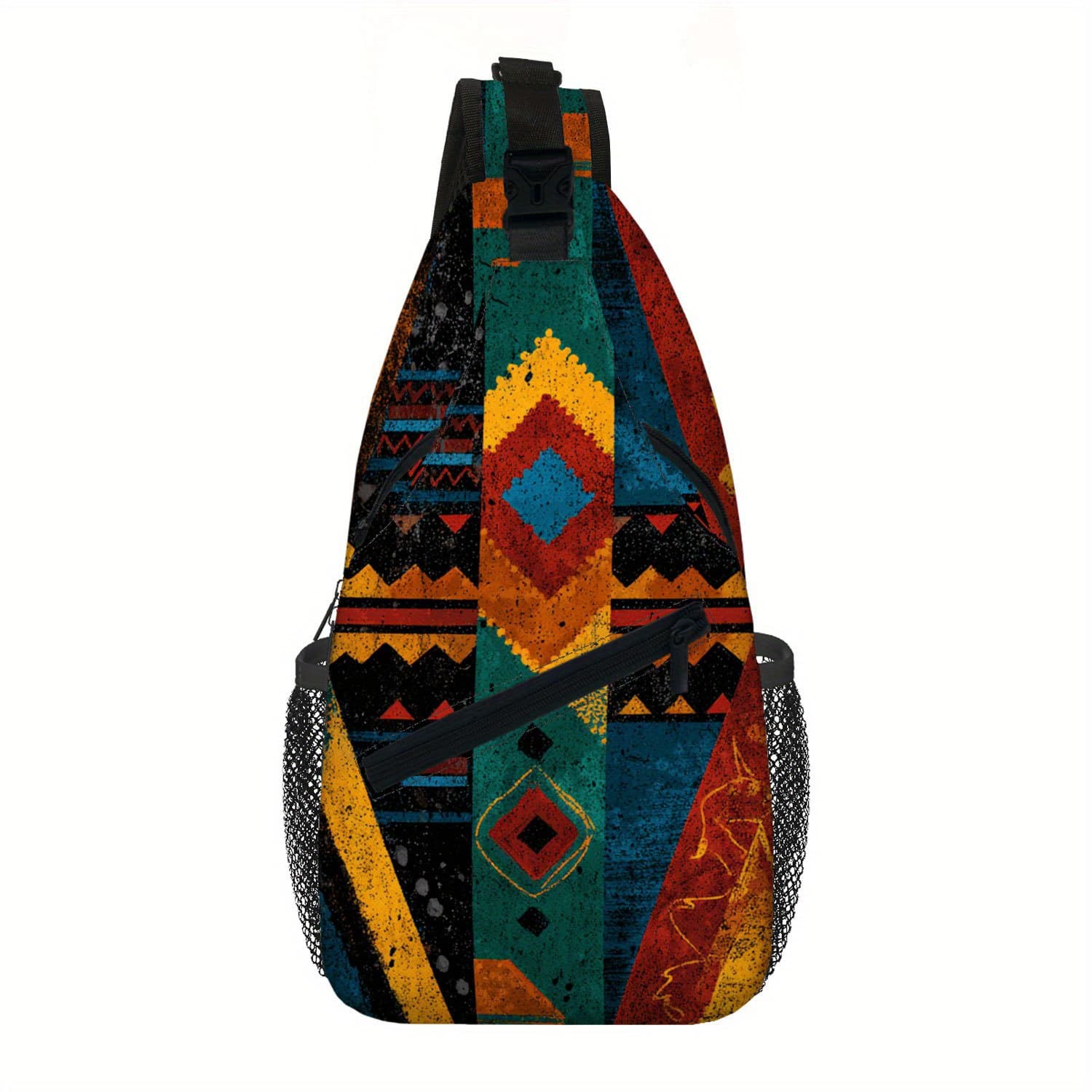 TEMU Men's Retro Bohemian Style Sling Bag, Perfect For Crossbody Use, Shoulder Carrying, Or As A Chest Bag For Travel, Hiking, And Daily