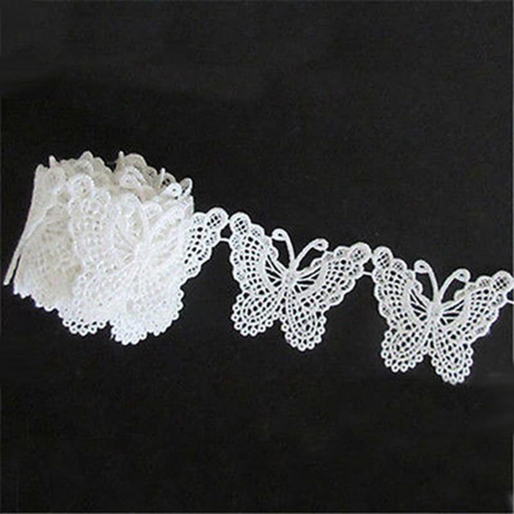 TEMU 1m Vintage White Lace Edge Trim Embroidery Applique For Sewing Craft