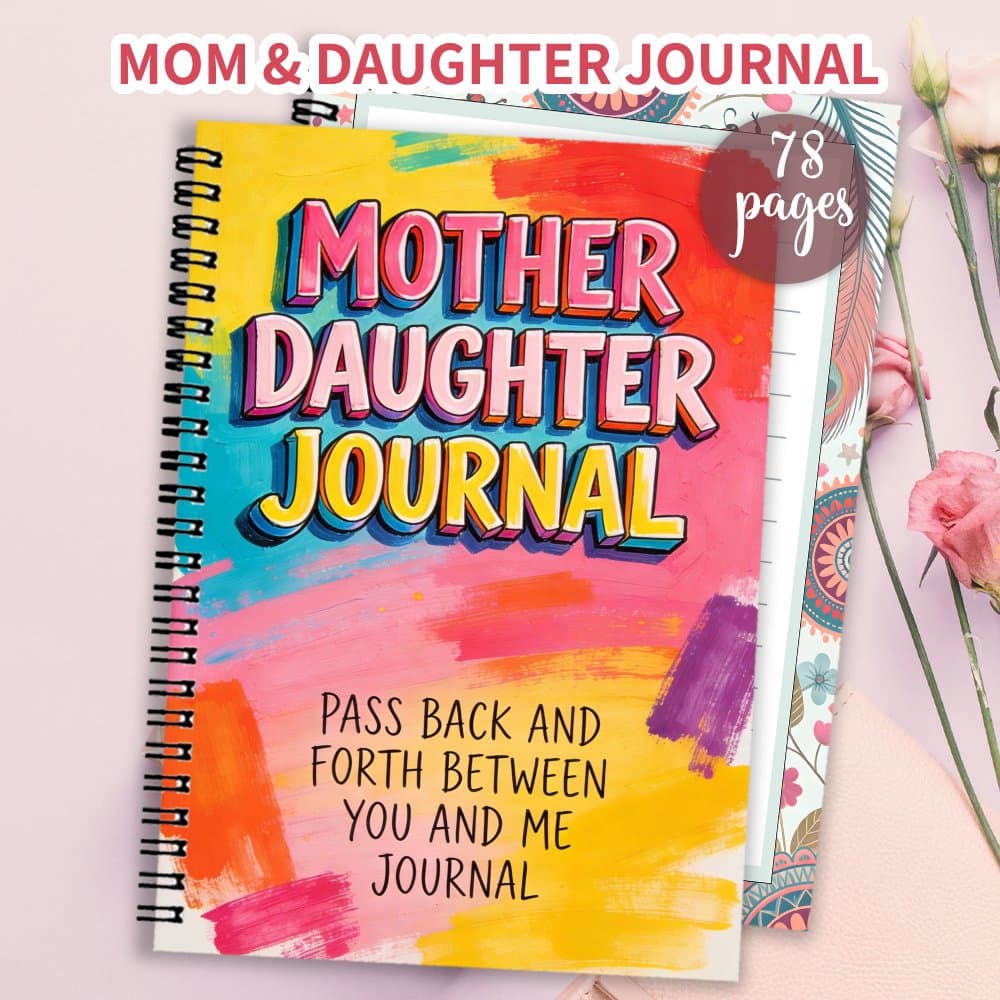 TEMU 1pc Mom And Daughter Journal - Interactive Diary With Writing Pages & Book Suitable For Mother-daughter Bonding Gift, Memories, Daily , ( To Teen)