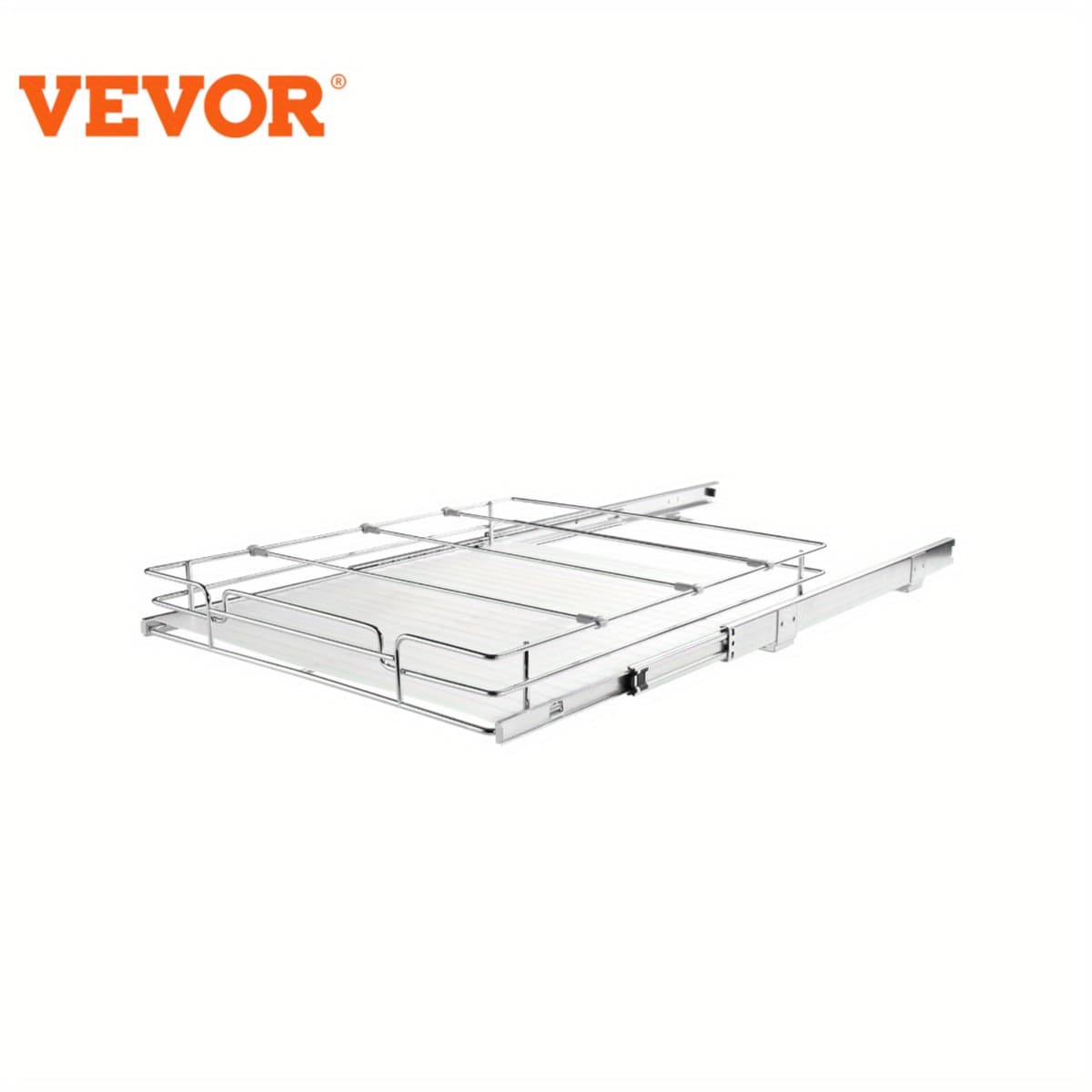 TEMU Vevor 14"w X 21"d Pull Out Cabinet Organizer, Heavy Duty Slide Out Pantry Shelves, -plated Steel Roll Out Drawers, Sliding Drawer Storage For Home, Inside Kitchen Cabinet, Bathroom, Under Sink