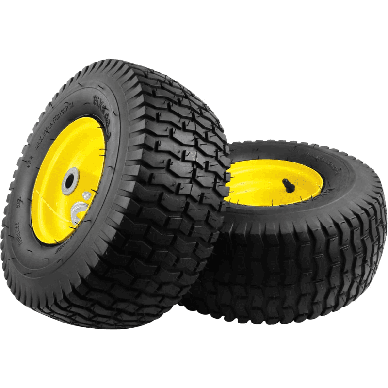 TEMU 1pc/ 2pcs 15x6.00-6 Mower Tire, 4-ply Tubeless Ready, Front Tire Assembly, For / Riding Mowers, 570lb Capacity, 3" Offset , 3/ 4" Bushing Off-road Use Only