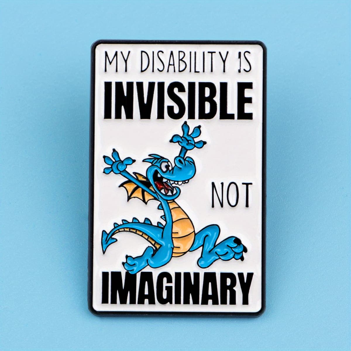 TEMU My Disability Is Invisible Not Cartoon Lapel Pins Enamel Pin For Backpacks Briefcase Badges Brooch For Clothes Accessories Fashion Gifts 1pc