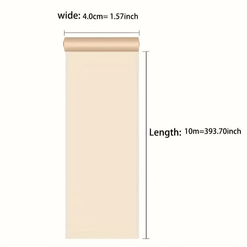 TEMU 1 Roll Golden And Silvery Brushed Waterproof Floor Edge Seam Wall Sticker, Self-adhesive Tile Tape, 93.70inch