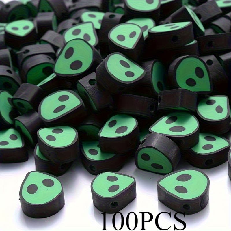 TEMU 100pcs 8mm Beads - Cute / Polymer Clay Beads Suitable For Diy Crafts, Making, Keychains & Phone Charms