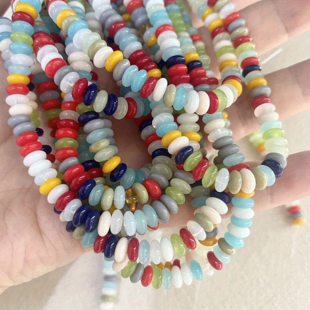 TEMU 130-140pcs Small Spherical Glass Seed Beads Suitable For Jewelry Making - 3x6mm Or With Color , No Plating, For Diy Bracelets, Necklaces, Phone Beads, For Beginner & Crafters