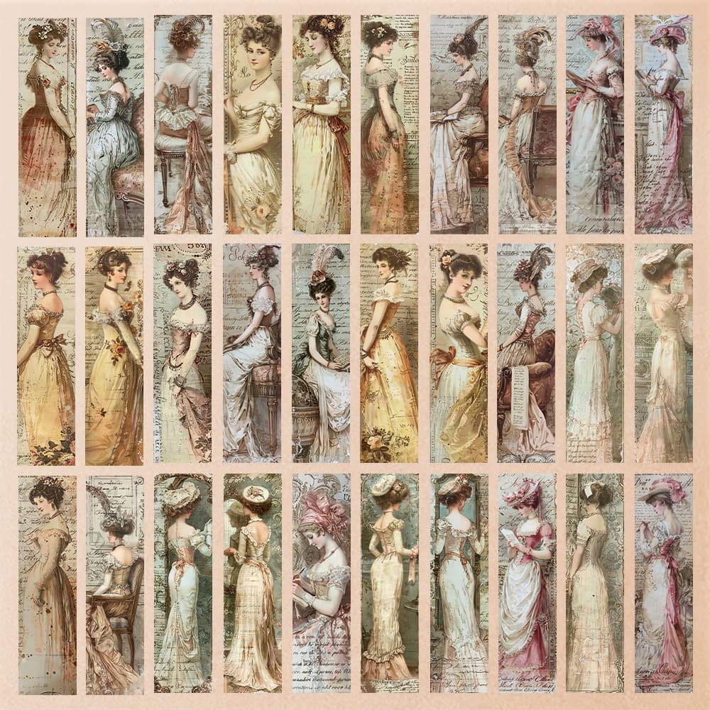 TEMU 32pcs Of Jane Austen Regency Period Bookmarks, Themed Party Gifts For Jane Austen Fans, Designed For Book Lovers, Featuring A Vintage Junk , Suitable For Book Clubs , Book Tracking Bookmarks