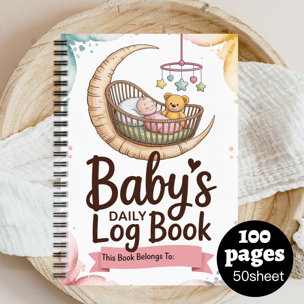 TEMU 1pc Log Notebook - Track And Monitor Newborn Nursing, Sleep, Diaper And Milestones. Gift For New Parents, Grandparents, Babyshower, Nanny Or Daycare, Office Planners