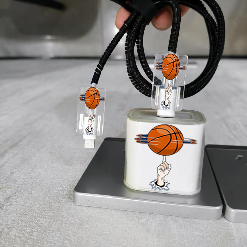 TEMU Launch The 5pcs Set Including Basketball, Spinning, And Finger Elements, Suitable For Iphone 16, 15, 14, 13, 12, And 11 Pro Max Charger Protective Case