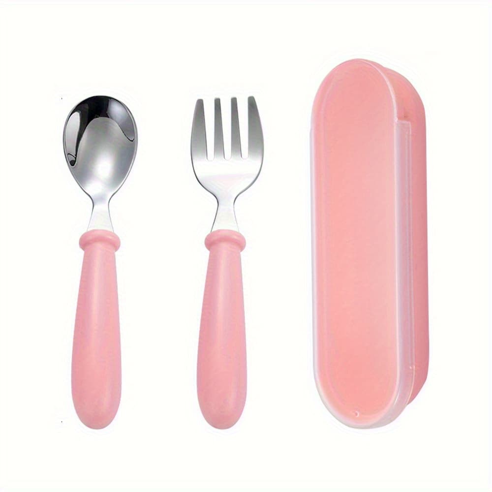 TEMU Customizable Text - Stylish Stainless Steel Cutlery Set With Storage Box - Durable Spoon And Fork, Perfect For Parties And Easter Gifts
