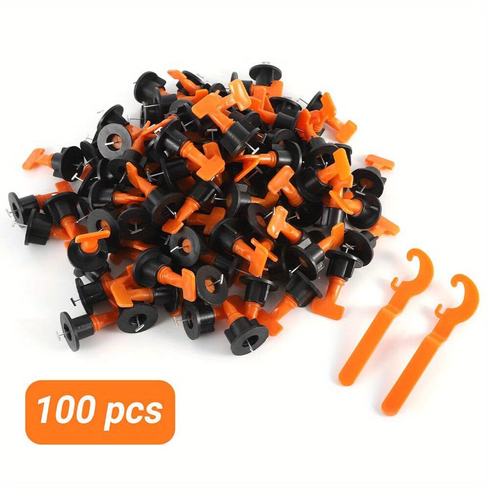 TEMU Tile Leveling System Kit Reusable Flat Ceramic T-lock Locator Spacer Tool