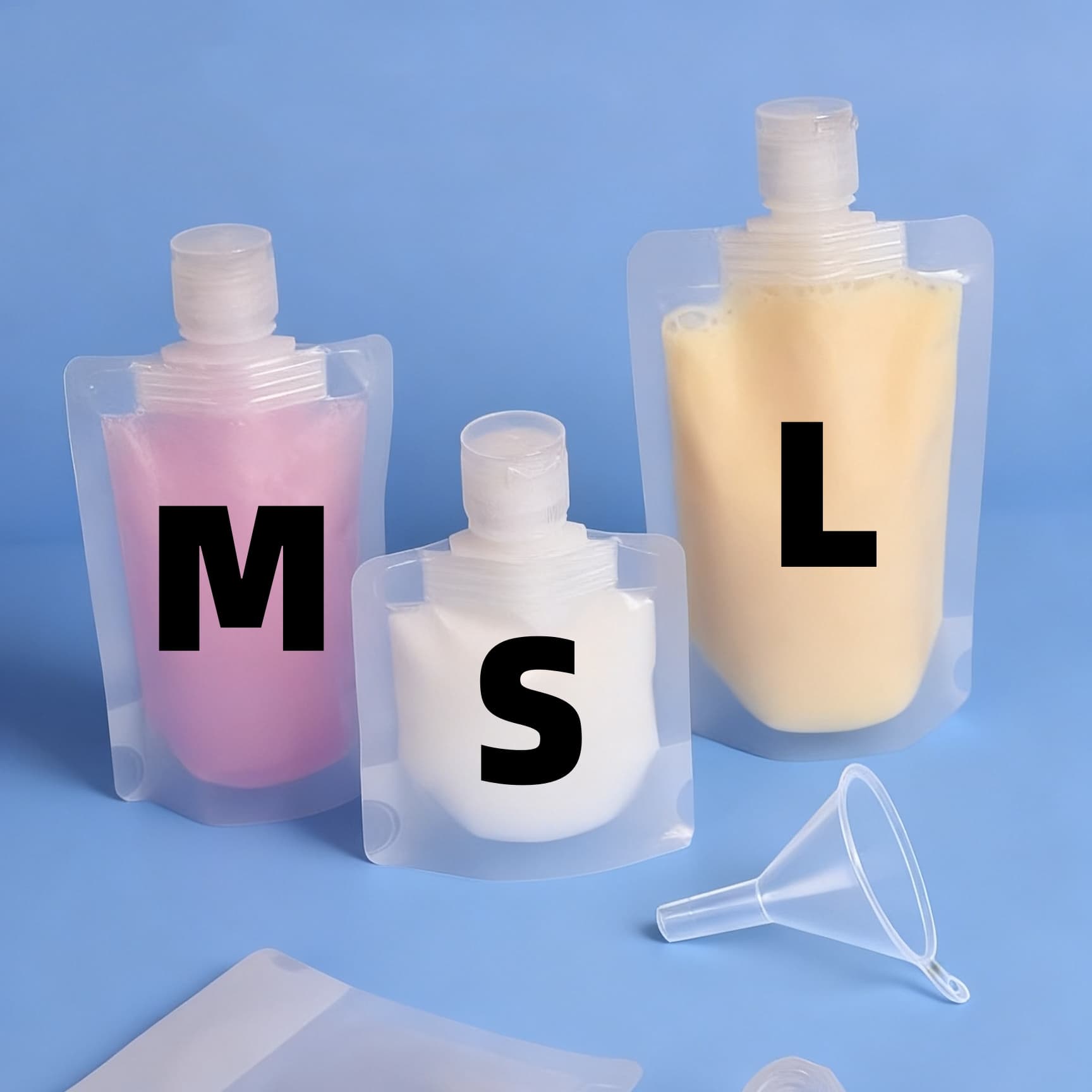 TEMU 12pcs Travel Refillable Bottles With Funnel- Cosmetic Lotion Portable Squeeze Containers- Toiletry Supplies- Tpr Material Leak-proof Design