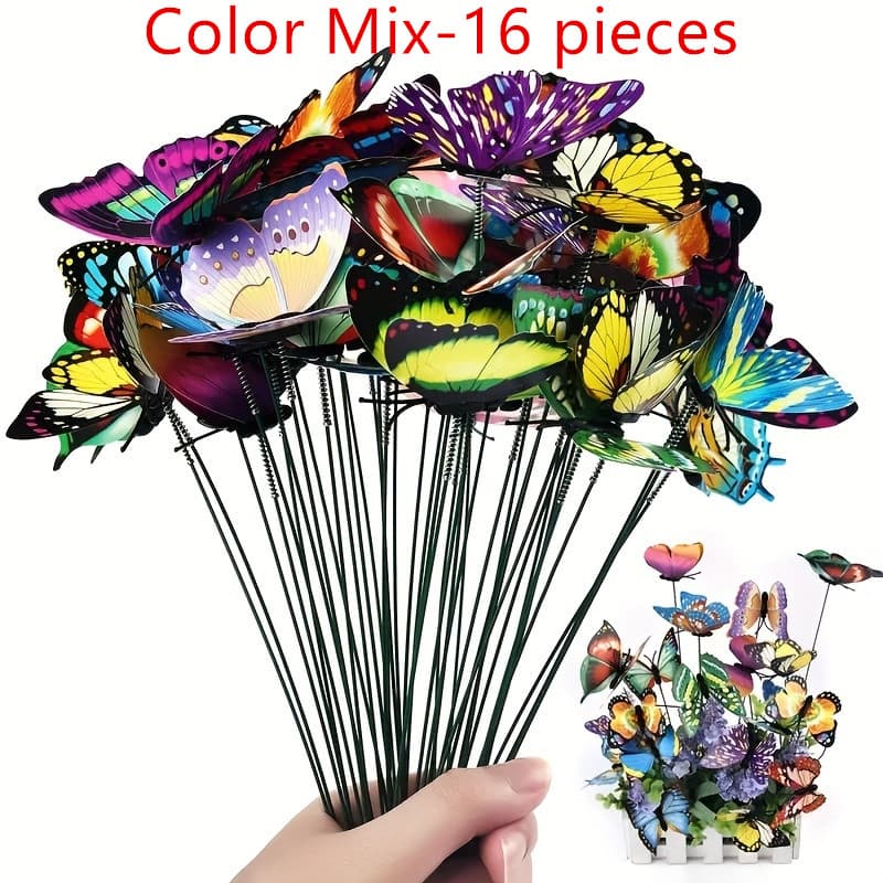 TEMU 16pcs Glow In The Dark Luminous Stakes - Perfect For Outdoor Garden Lawn Decoration, Suitable For Holiday Decorations