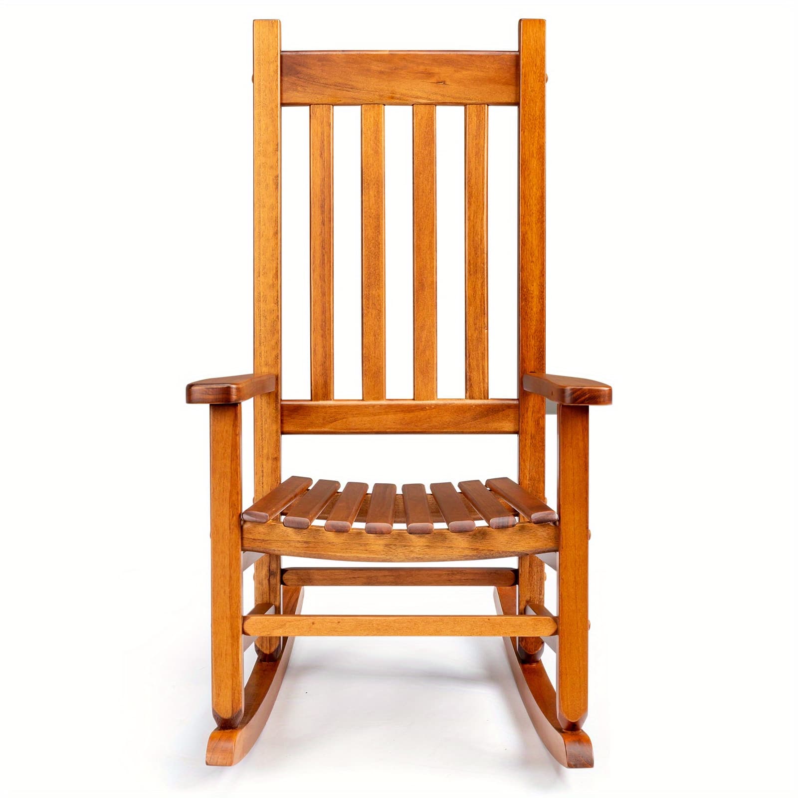 TEMU Original , Wood, Square, Straight And Small, Wooden Rocking Chair