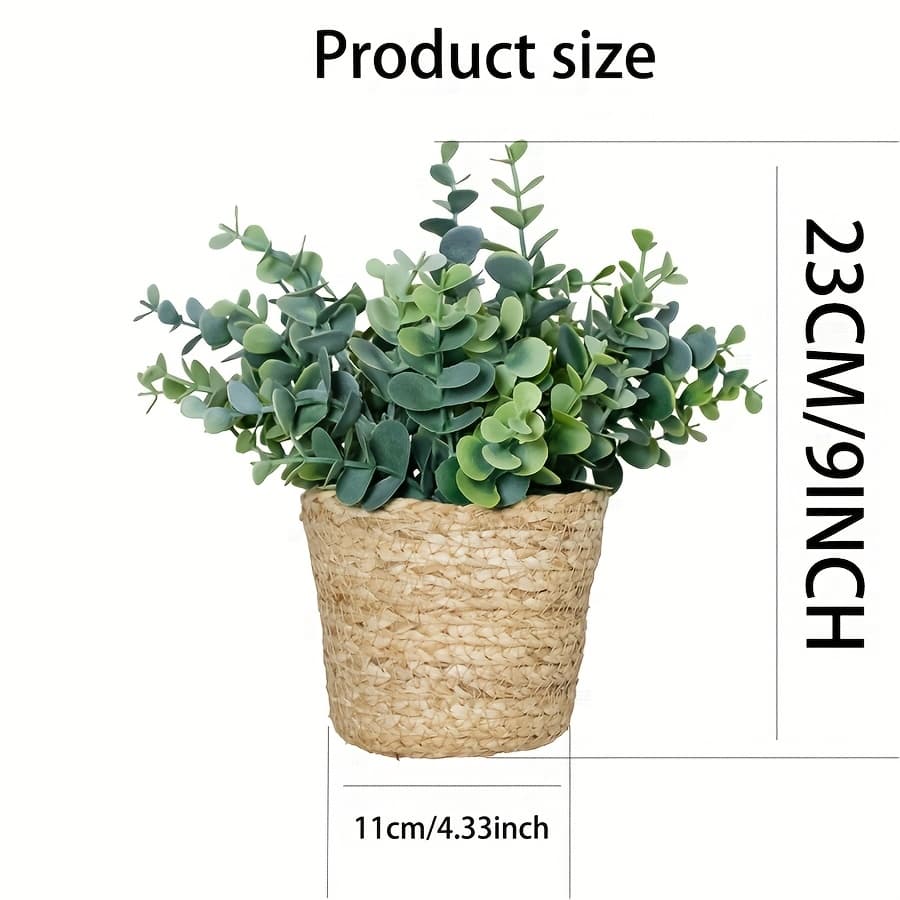 TEMU Artificial In Pot- 9 Inch Large Potted Decor For Home, Valentine's Day Gift& Living Room Centerpiece, Dining Table& Shelf Decoration, No Maintenance Required