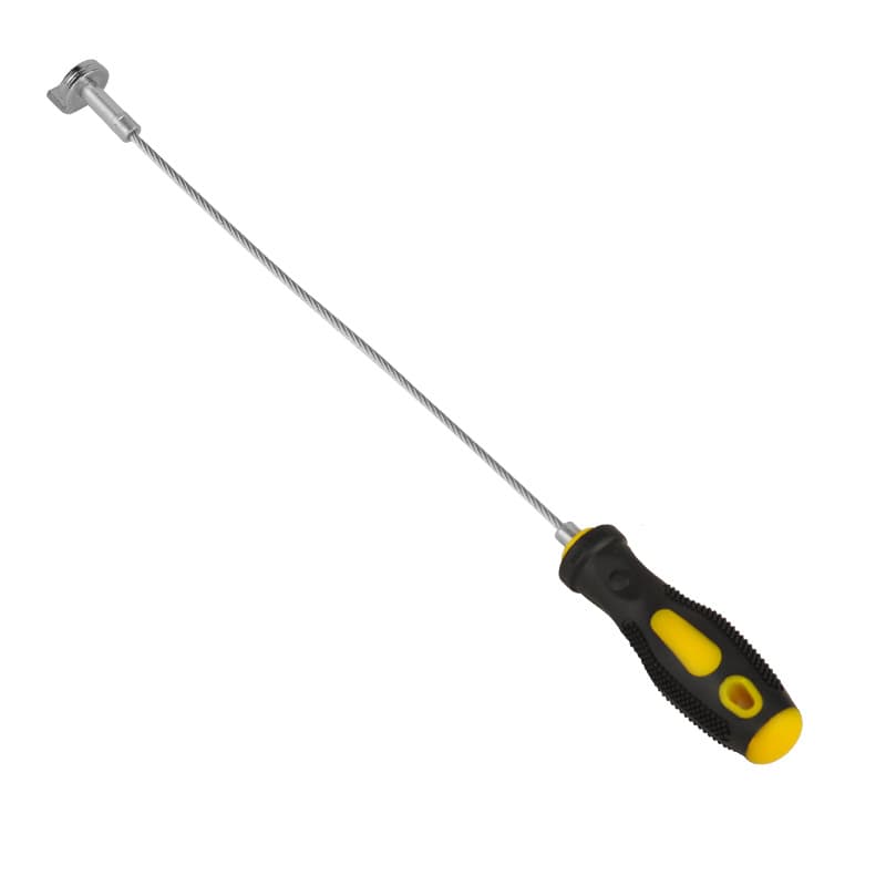 TEMU Universal Drain Plug Wrench, 36cm Flexible Wire Shaft Oil Pan Tool With Strong Magnet For Ford, For , Gm And Most Vehicles, Prevents Dropping Into Oil During Oil Change