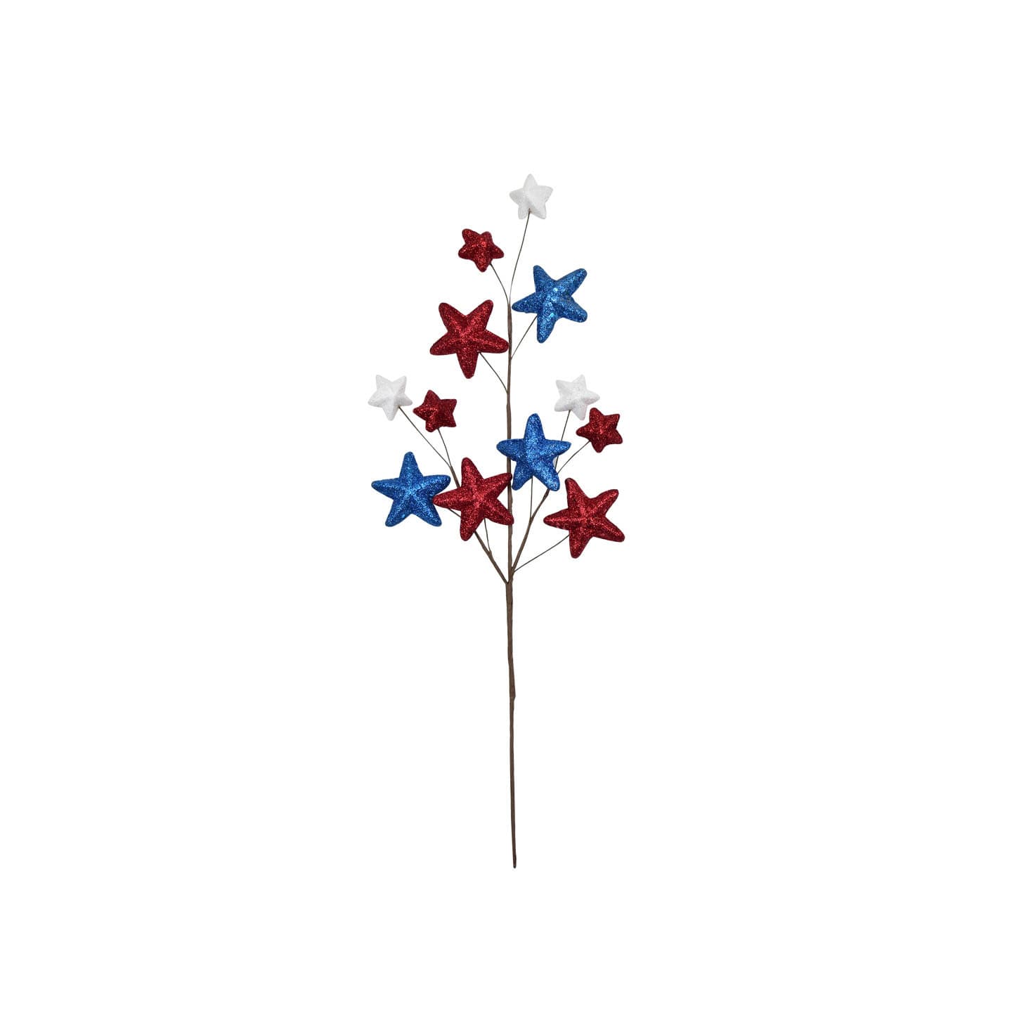 TEMU 3 Bouquets -2026- Flower Bouquet Branches - Sparkling - Patriotic - Home Decorations - Five-pointed Star Branches - Holiday Decorations