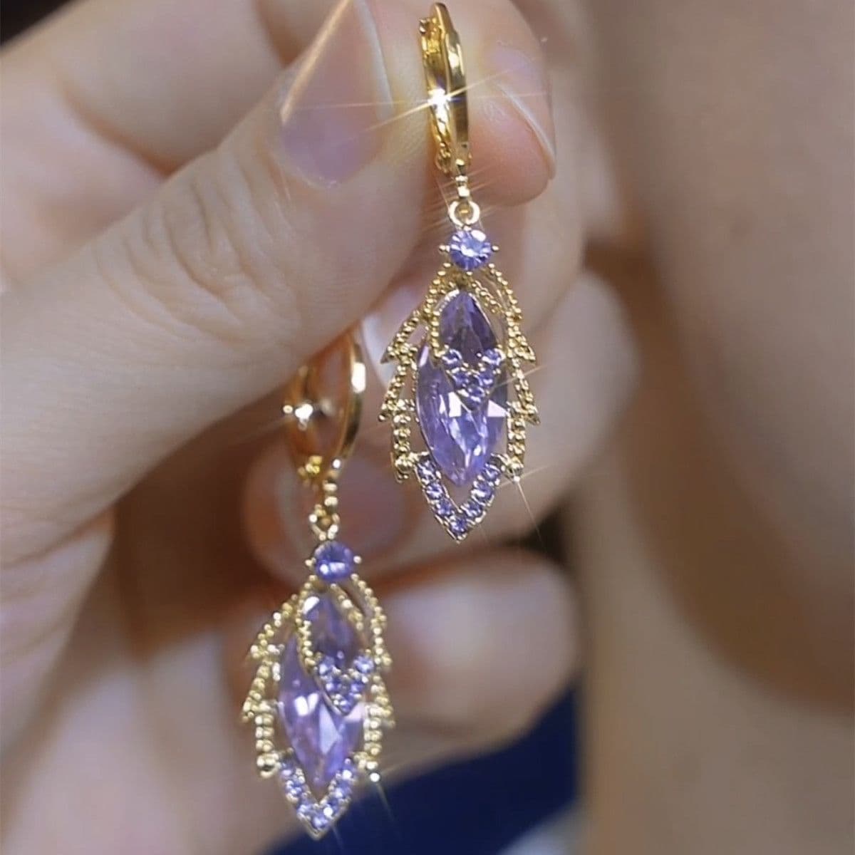 TEMU A Pair Of Elegant Earrings, Fashionable, Versatile, High-end And Earrings, High-quality Women's Jewelry, , Commuting And - Ideal Gift