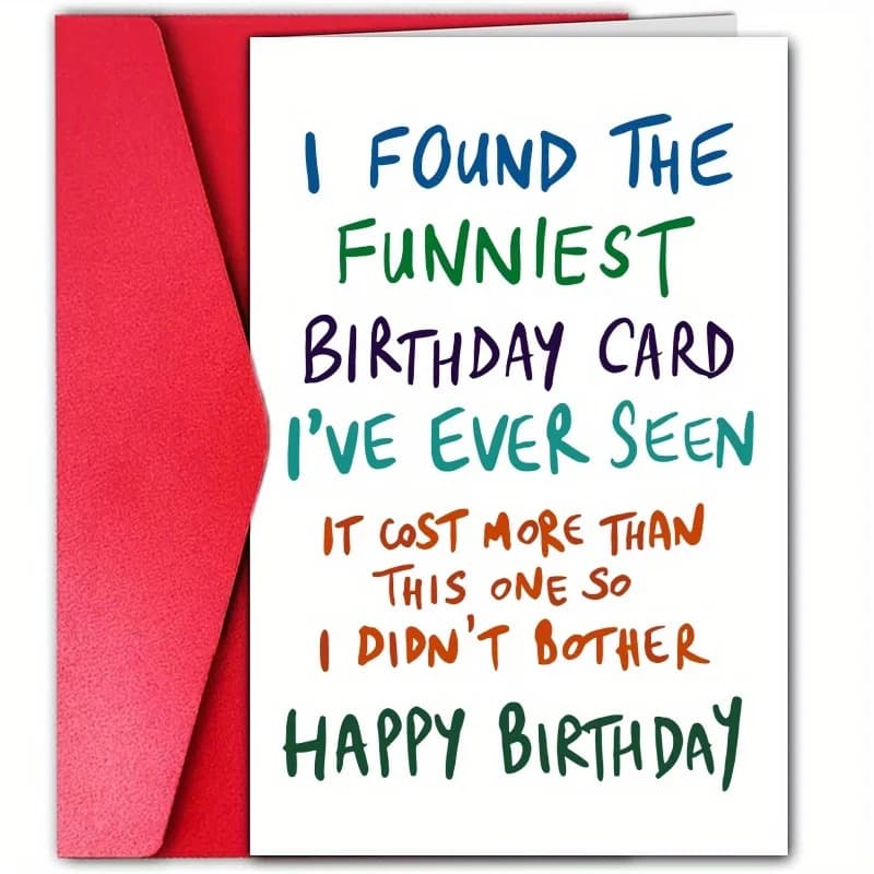 TEMU 1pc, Humorous Birthday Card For Her, Card For Husband's Birthday, Card For Best Birthday, Perfect Birthday Present