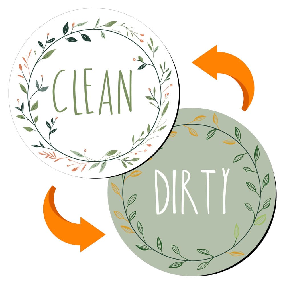 TEMU Logo For A Double-sided Cleaning And Dirty Magnet For Dishwashers, A Practical Kitchen Gadget Gift, Featuring A And Strong Magnetic Home Decoration And Organizational Indicator, Designed In A 2d