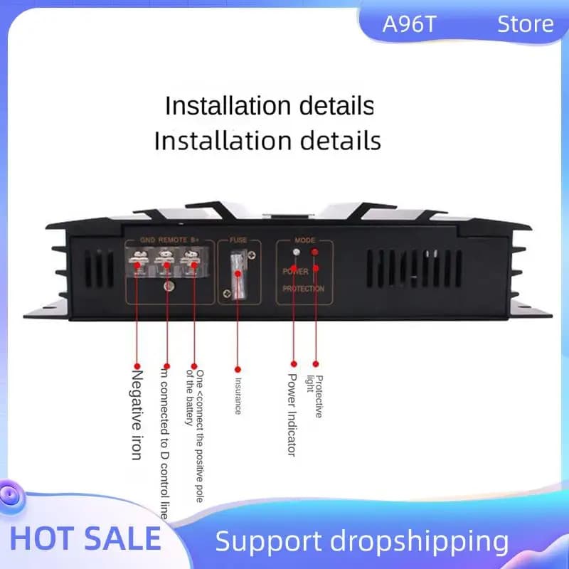 TEMU 3800w High Power Sound Amplifier 2-channel 12v Amplifier Stereo Audio Receiver Parts For Audio Modification