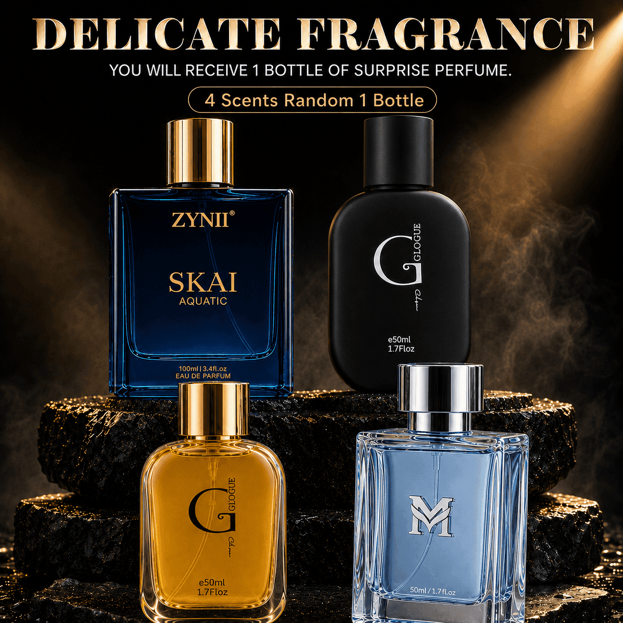 TEMU 1pack/3.38oz Or 1.7oz Men's Cologne | Random 1 Bottle And Citrus//aquatic/ | Signature Scent For Him, Everyday Wear, Versatile Fragrance Pick