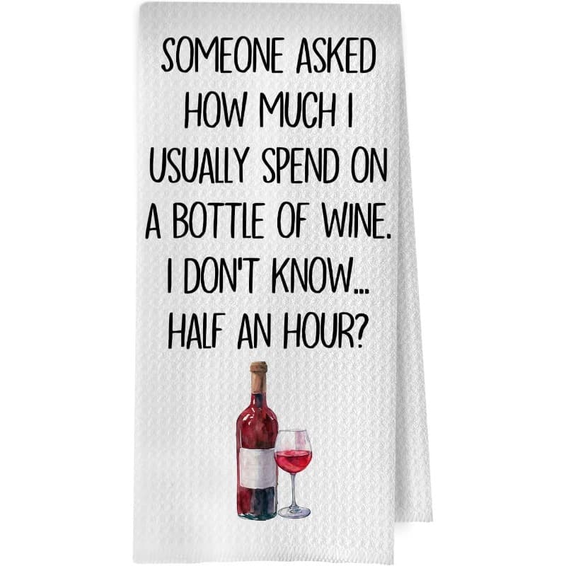 TEMU 1pc18*26inchfunny Wine Kitchen Towels Wine Lovers Women Gifts Dish Tea Bar Towel For Kitchen Bar Cart Decor, Gifts For Alcohol Lovers Decorative Hand Towels