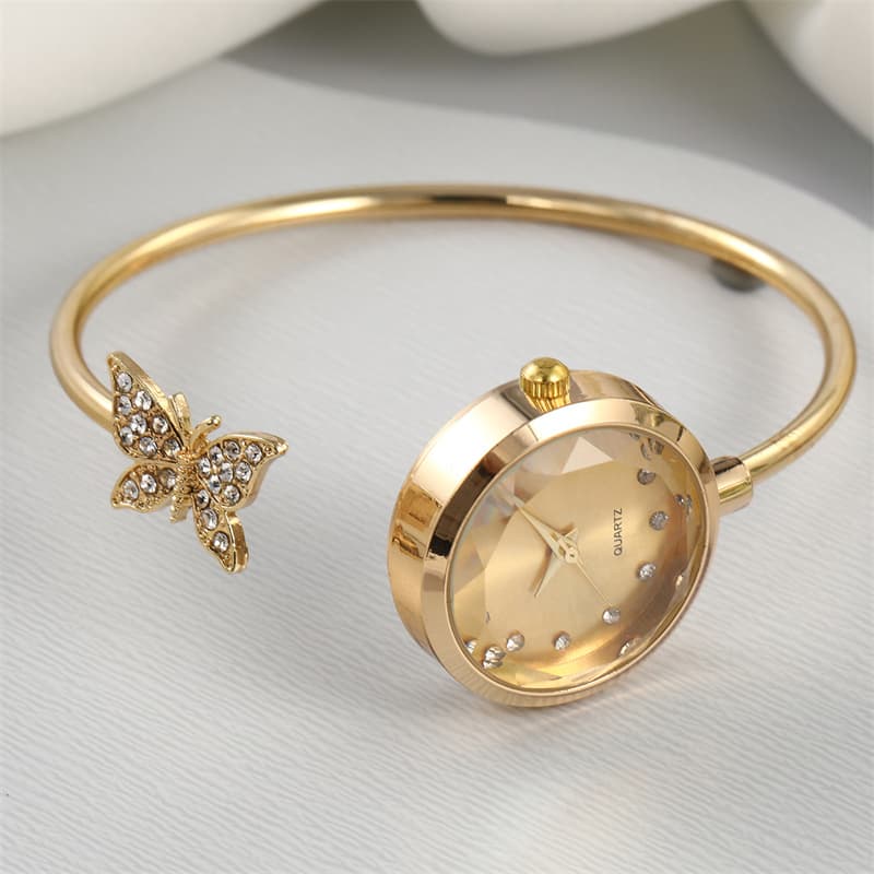 TEMU 1pc Fashion Women's Bracelet Watch - Elegant Round Case, Alloy Strap, Quartz Movement, Perfect For Casual Attire, Dinner Parties & Special Occasions, Fashion Jewelry