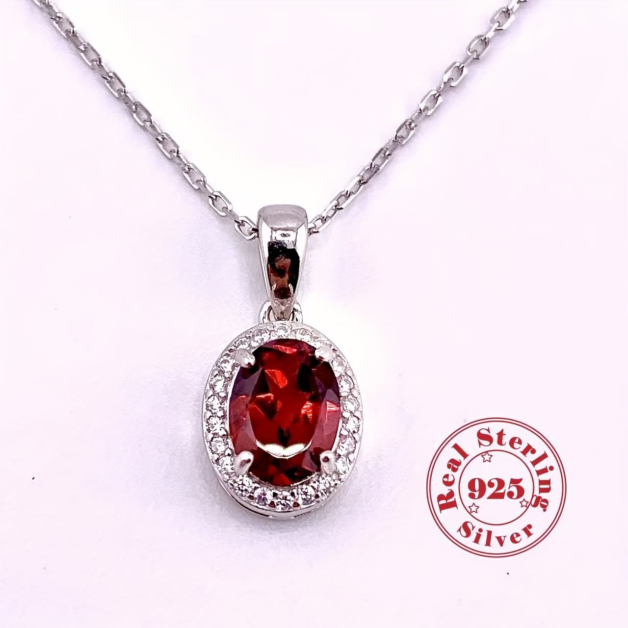 TEMU Gift Of A Garnet Necklace For Anniversaries, Birthdays, Or Valentine's Day