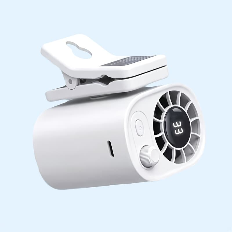 TEMU Usb Rechargeable Clip-on Car Fan, Adjustable Visor Car Mini Fan, Portable Quiet Cooling Fan For Car, Truck, Suv, Trip