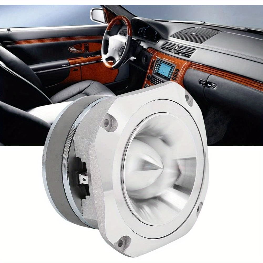 TEMU (1pc)600w Max Car Tweeter Speaker 4in Design 93db Plug And Mount With Capacitor Hifi Audio Upgrade For Vehicles