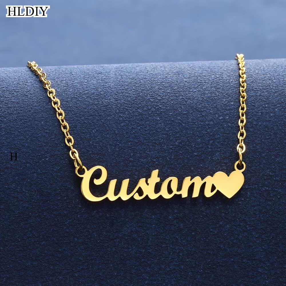 TEMU Customizable Necklace With Names - Unique Jewelry Gifts, Perfect For Valentine's Day, A Easy And Stylish Heart Necklace For Everyday Use, Suitable For Anyone