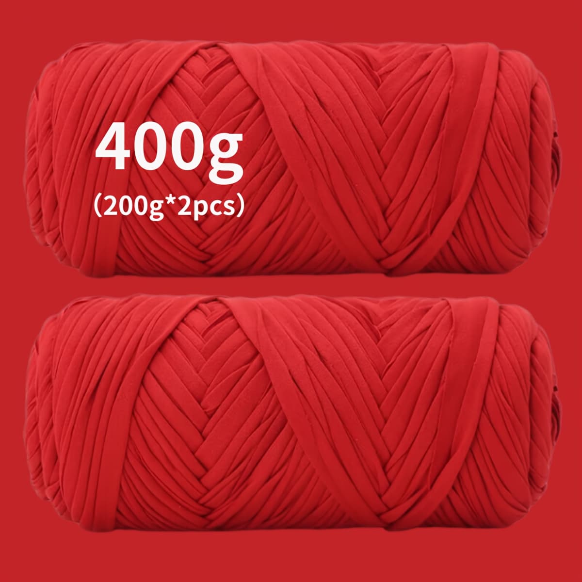 TEMU 2pcs Of 400g 200g*2 T-shirt Fabric Yarn