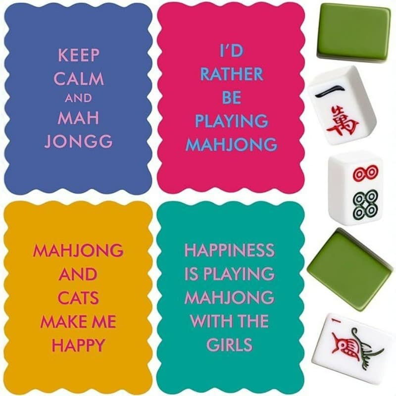 TEMU Thick Pvc Colorful Mahjong Shuffling Cards - Wave Fan Shape Edge Cute Mahjong Accessories, Party Gift Ideas, Supplies For Adults