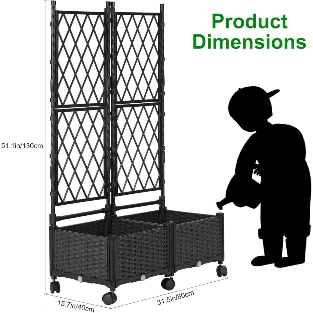 TEMU Elevated Garden Beds With Indoor , Garden Fences With Barriers, Suitable For Planting Climbing Plants, And Elevated Privacy Boxes With Fences, Suitable For And