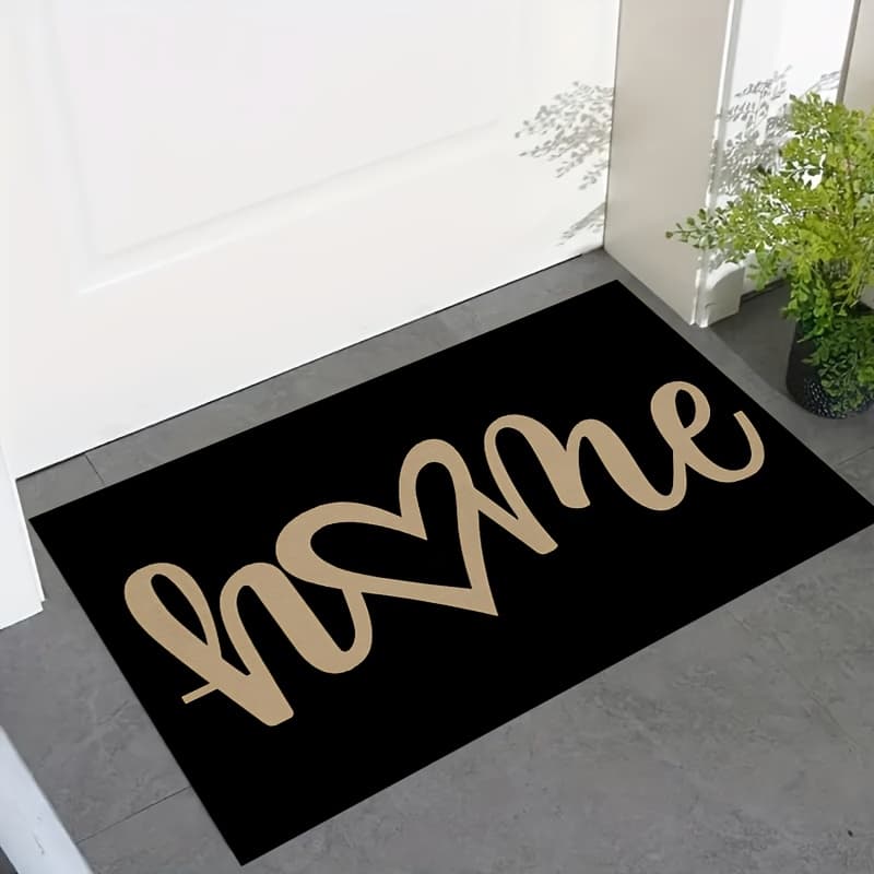 TEMU A Washable Heart-shaped Mat Perfect For Doorways, Bathrooms, Living Areas, Laundry Spaces, Home Decoration, And Spring-themed Decor
