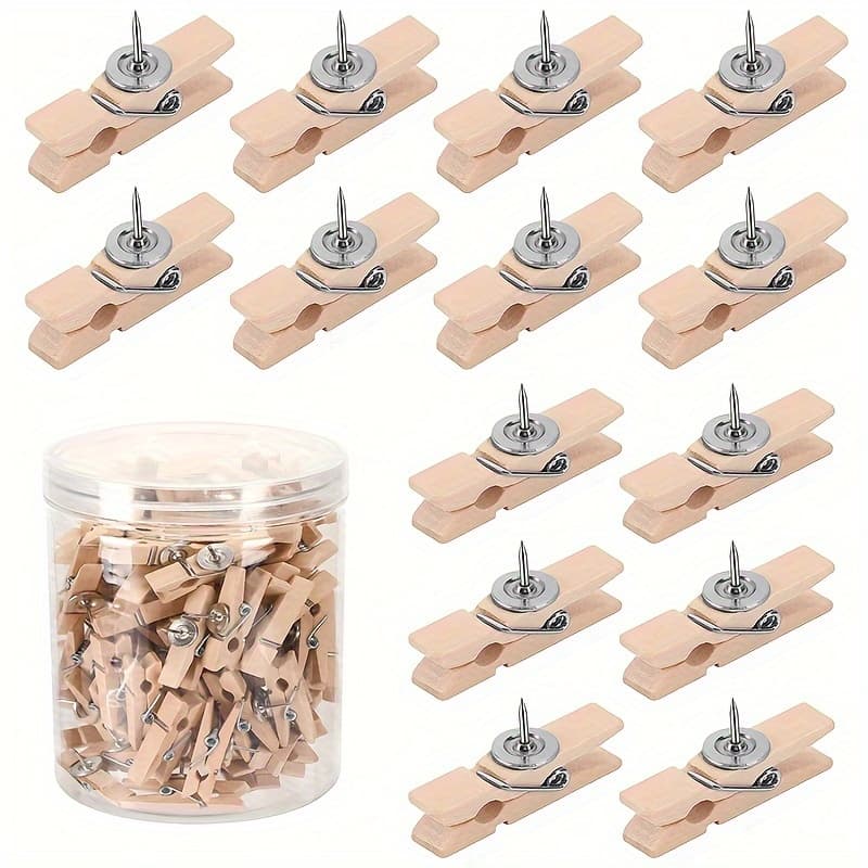 TEMU 30pcs Set, Transparent Box Packaging For And Portability, Multipurpose Tacks Suitable For Cork Boards And Bulletin Boards, Accessories