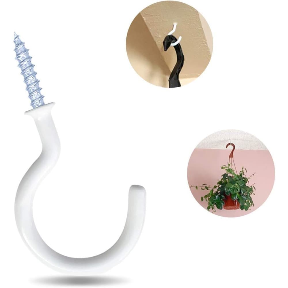 TEMU 10//50 Pack Vinyl Coated Ceiling Hooks, Screw-in Mug Hooks, Wall Hooks Kitchen Hooks Cup Hooks For Indoors Outdoors