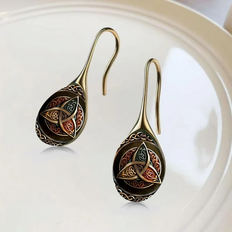 TEMU Celtic Knot Earrings Featuring The Symbol, Mythical And Spiritual Oval Earrings Are Perfect For . Unique Jewelry Additions That For Christmas, Valentine's Day, Everyday Occasions, And Easter