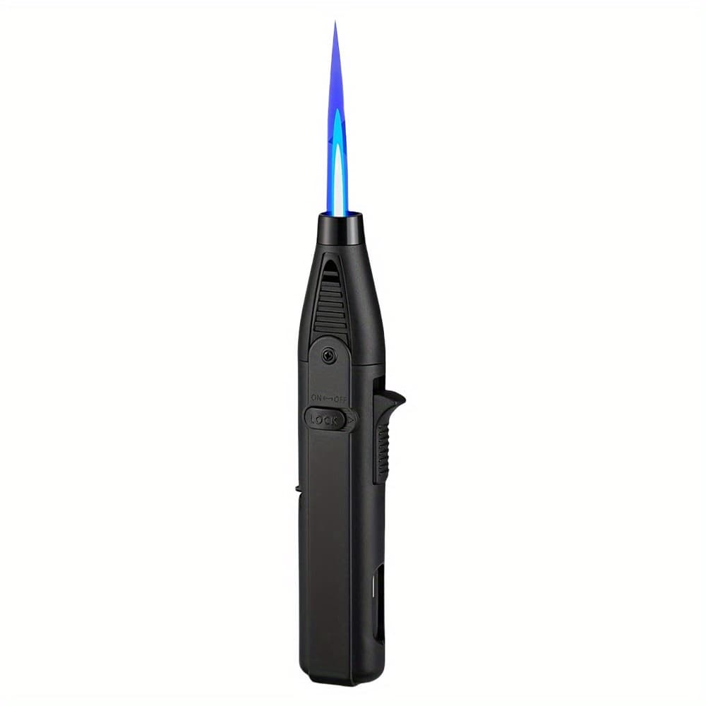 TEMU (without Built-in Butane Gas)1/ 3pcs Lighter, Outdoor Windproof Butane Gas Lighter, 1500 ° With Safety Lock, Portable Gas Lighter, Suitable For Candles, Barbecue, Stove Walls,