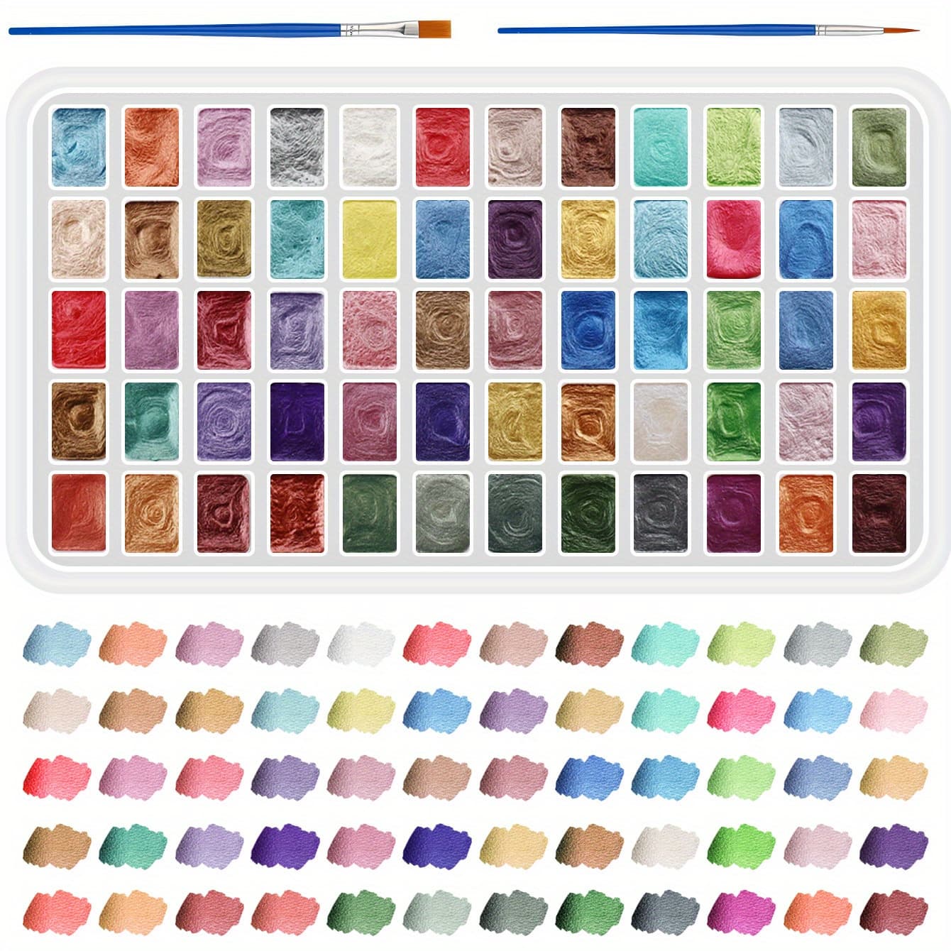 TEMU 20/ 60 Colors Watercolor Set, Metallic Watercolor Set, Pearlescent Watercolor Set For Artists And Lovers