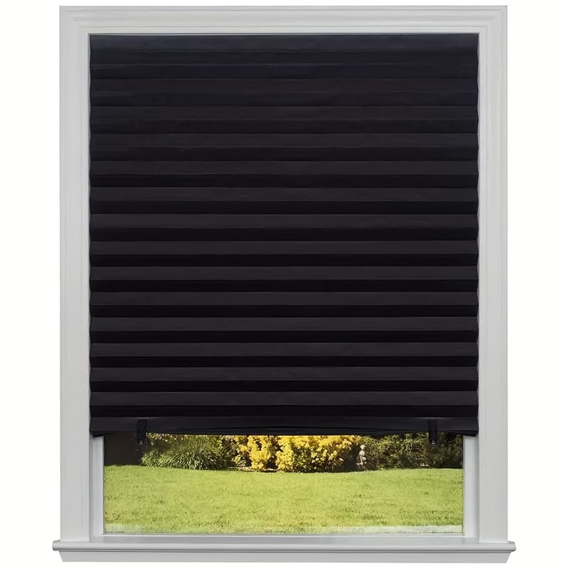 TEMU 1pc Wireless Blackout Curtain, Pleated Curtain, Temporary Portable Curtain, Suitable For Living Room Office Home Decoration