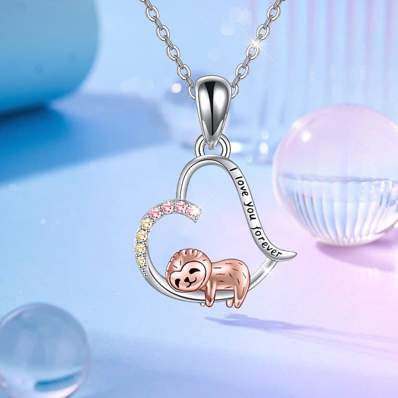 TEMU Simple Sloth Animal Fashion Necklace Party Commemorative Jewelry Exquisite Christmas Birthday Gift